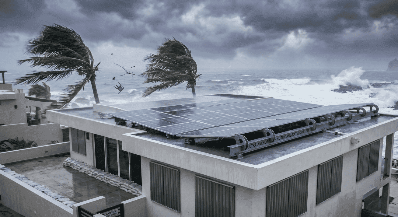 ¿Los paneles solares resisten huracanes en Los Cabos?